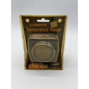 Vtg Illuminated Temperature Gauge For In Or Under Dash Swivel Face Lumen
